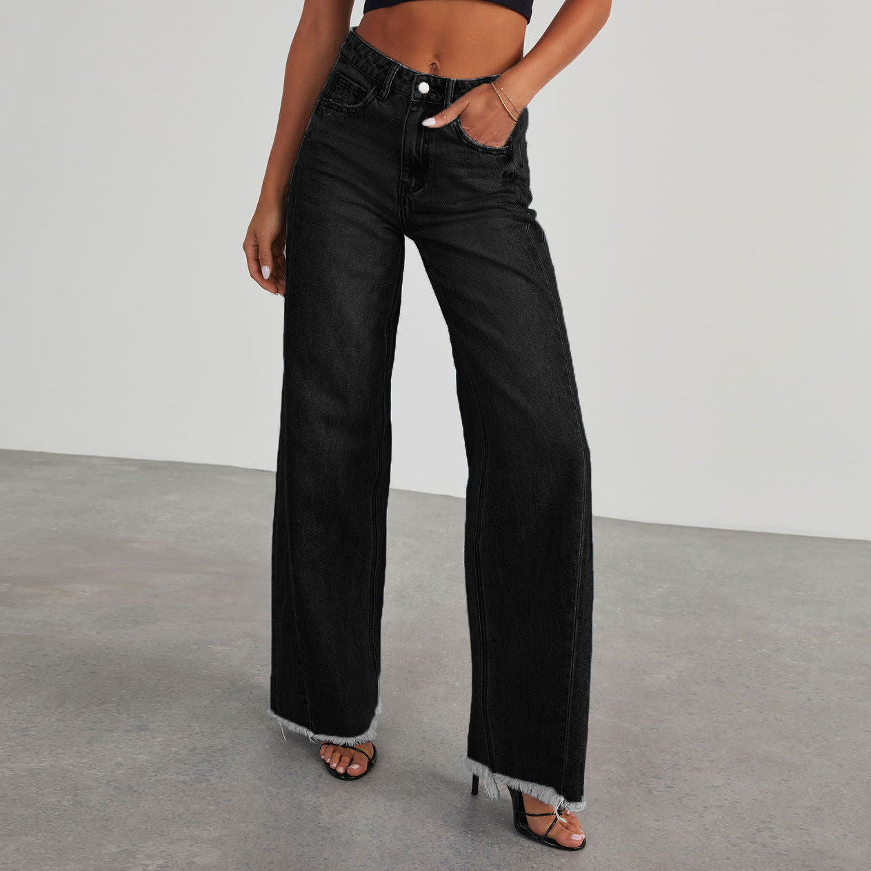 Weit geschnittene Damen-Jeans