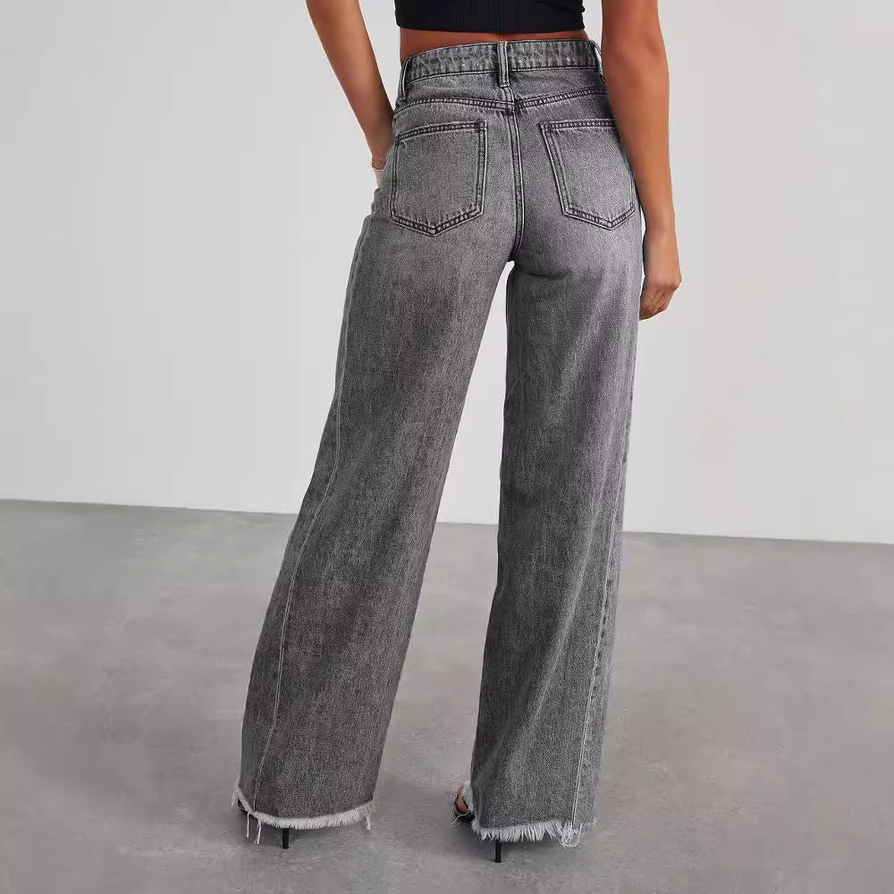 Weit geschnittene Damen-Jeans