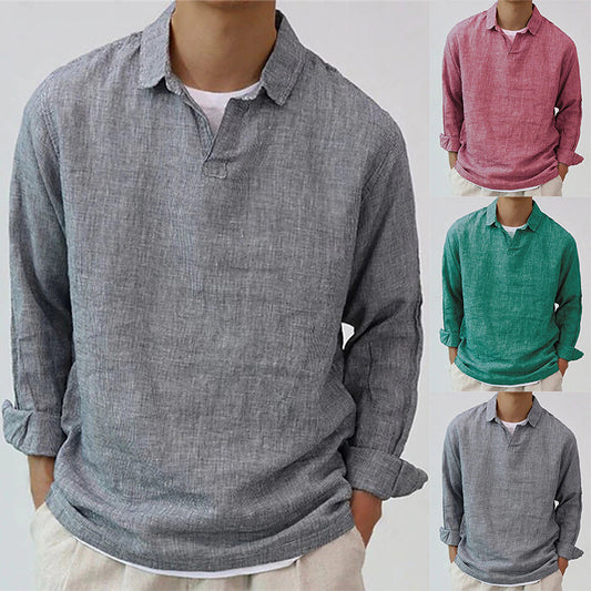 Langarmhemd Retro Herren