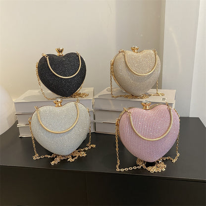 Elegante Herz-Abendtasche